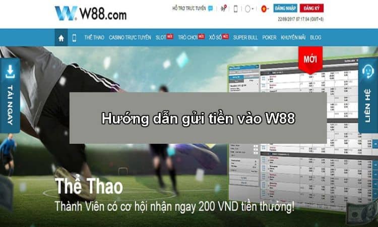 hướng dân gửi tiền w88