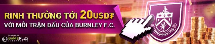 Khuyến mãi W88 tới 20 USDT cho các trận có Burnley FC